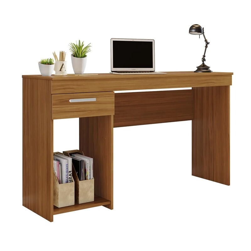 Mesa Office NT 2070 Larg. 1.08m Freijó 1 Gaveta Notável - Oferta - Imagem 4