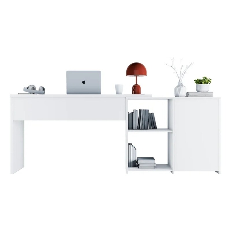 Mesa Office NT 2060 Larg. 2.00m Branco 2 Gavetas Notável - Oferta - Imagem 8