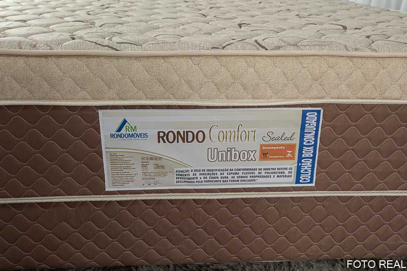 Combo - Roupeiro Casal Athenas Nature/Off 3 Portas 9 Gavetas C/ 1 Espelho e Pés 100% MDF Larg. 1.80m Bianchi + Unibox Box Casal Ortopédico D33 Rondoconfort | Suporta até 300kg - Imagem 12