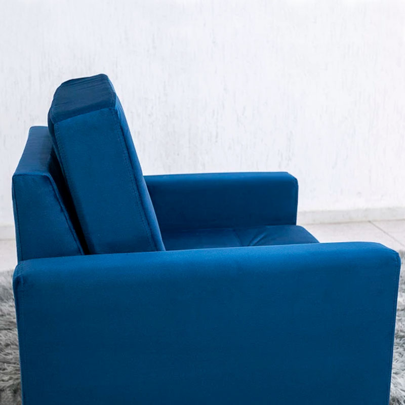 Poltrona Áustria Veludo Azul A16 - Imagem 6