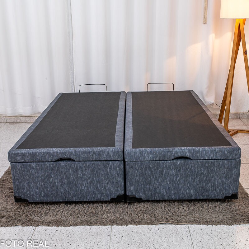 Base Box Baú Queen Bipartido Prime Confort 158x198x45 Linhão Petróleo Blindado - Issacar - Imagem 3