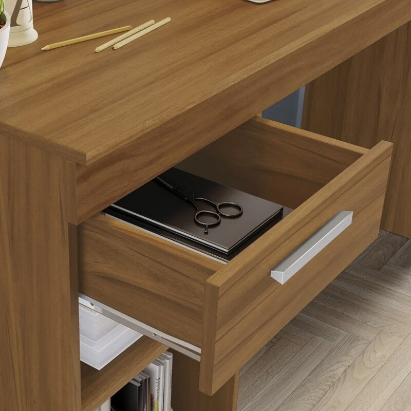 Mesa Office NT 2070 Larg. 1.08m Freijó 1 Gaveta Notável - Oferta - Imagem 3