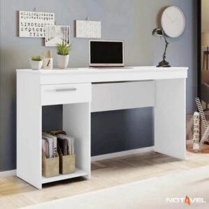 Mesa Office NT 2070 Larg. 1.08m Branco 1 Gaveta Notável - Oferta