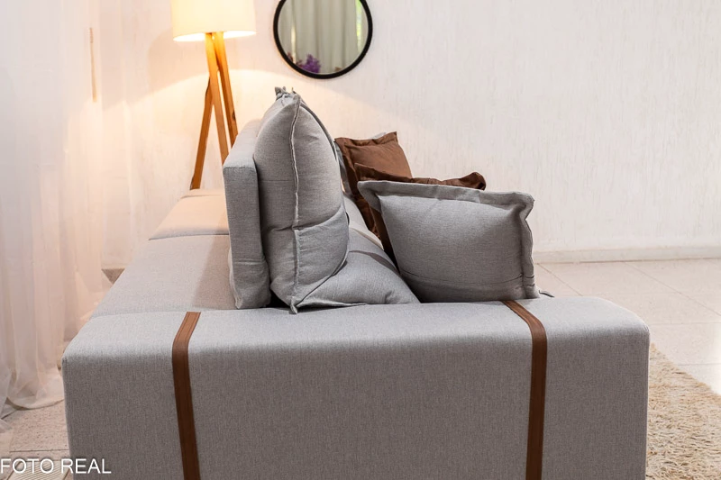 Sofá Retrátil Reclinável Gran Bello 2.90m Linho Cinza 31 - Molas Ensacadas - Imagem 12