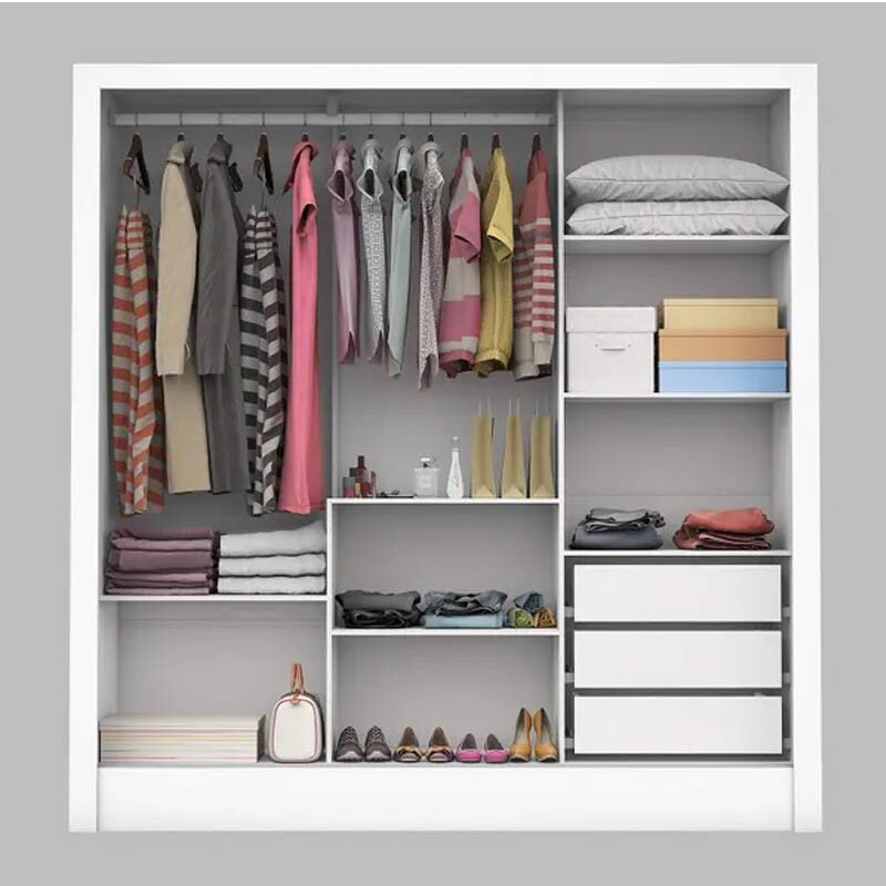 Guarda-roupa Dubai Branco 3 Portas C/ 1 Espelho Larg. 1.79m - Carioca - Imagem 4