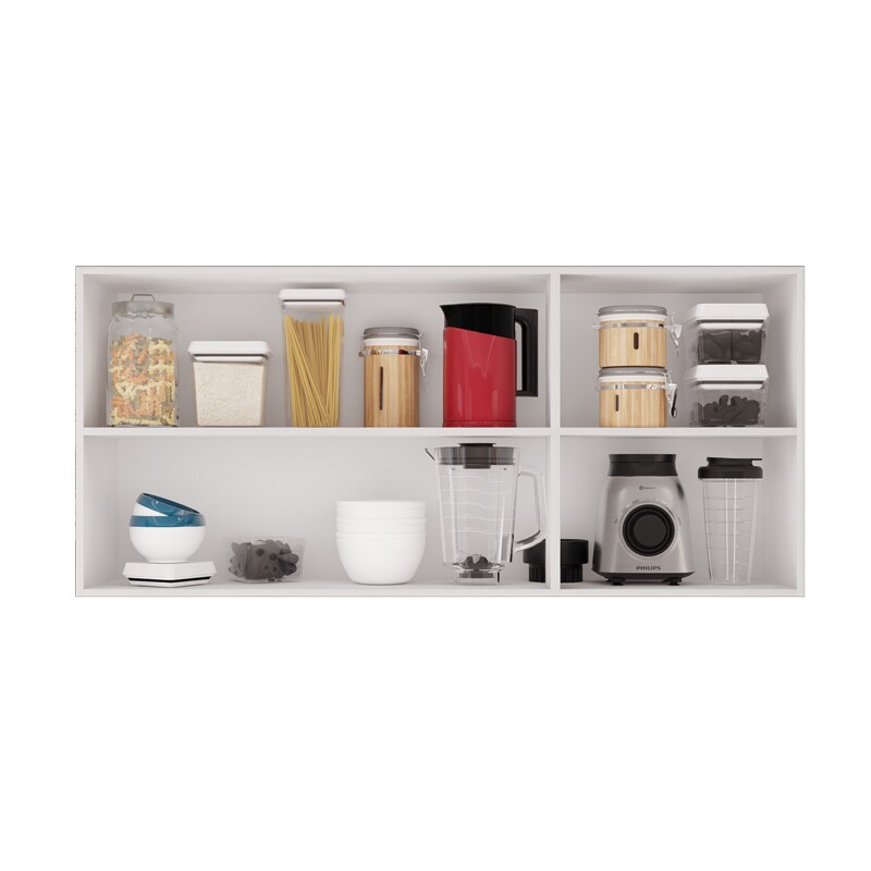 Aéreo Triplo New Valência Branco/Cinamomo Larg. 1.20m - Sallêto - Imagem 3