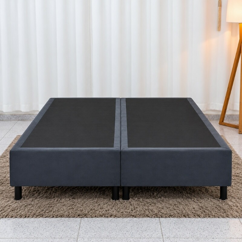 Base Box Casal Bipartida 138x188x37 Sued Cinza - Ortobel - Imagem 3