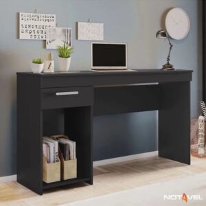 Mesa Office NT 2070 Larg. 1.08m Preto 1 Gaveta Notável - Oferta