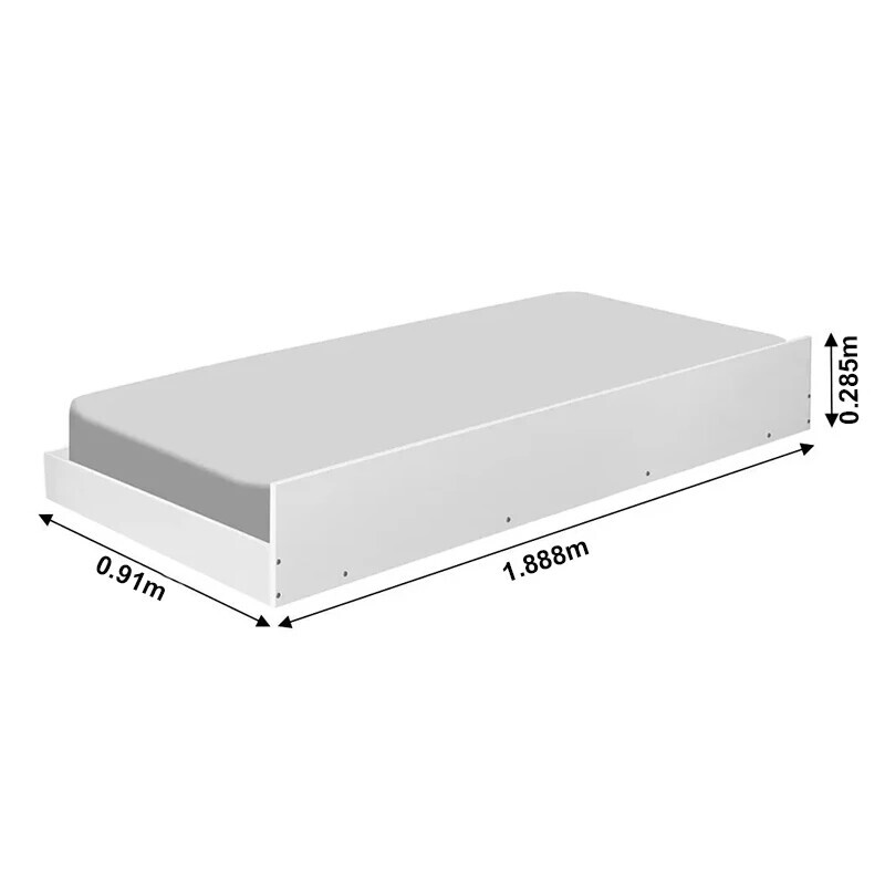 Cama Auxiliar Barcelona Branco 91x188x29 Tebarrot - Oferta - Imagem 3