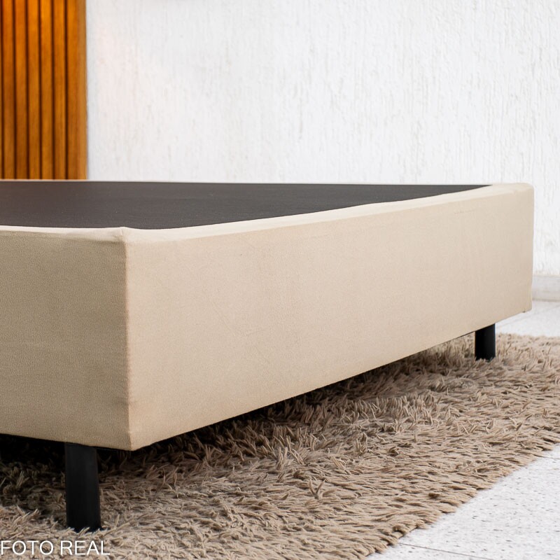 Box Casal Sued Bege 138x188x37 - Ortobel - Imagem 4