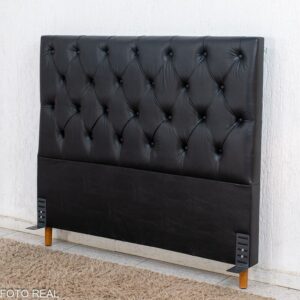 Cabeceira Queen Vitória Korino Preto Larg. 1.60m