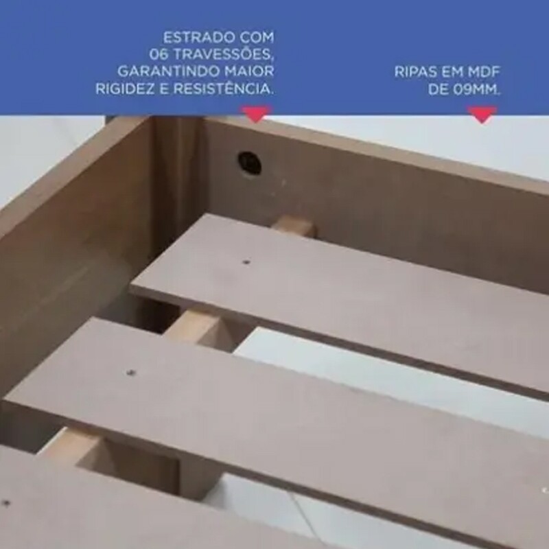 Cama Casal Primícia Branco Larg. 1.53m - D Doro - Imagem 5