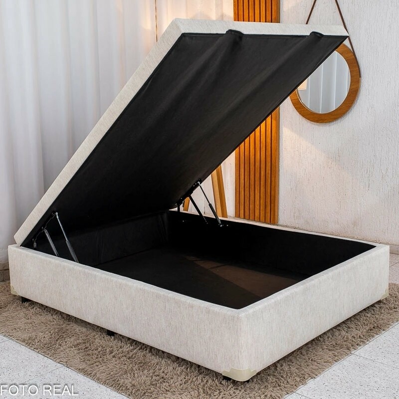Colchão Casal Classic Supreme Ortopédico - Lestespuma + Base Box Baú Casal Prime Confort Linhão Palha Blindado Issacar 138x188x64 | Suporta até 200kg - Imagem 13