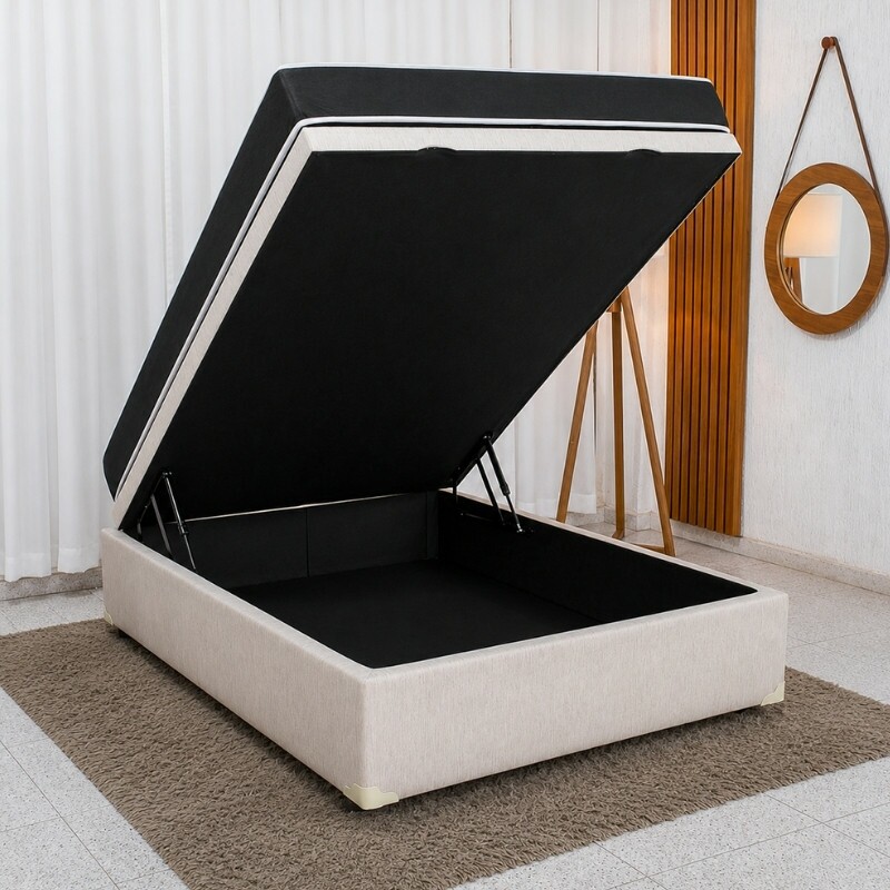 Colchão Casal Classic Supreme Ortopédico - Lestespuma + Base Box Baú Casal Prime Confort Linhão Palha Blindado Issacar 138x188x64 | Suporta até 200kg - Imagem 3
