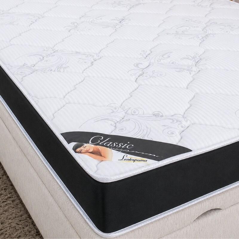 Colchão Casal Classic Supreme Ortopédico - Lestespuma + Base Box Baú Casal Prime Confort Linhão Palha Blindado Issacar 138x188x64 | Suporta até 200kg - Imagem 6