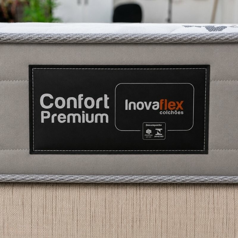 Colchão Casal Confort Premium Ortopédico D28 - Inovaflex + Base Box Baú Casal Prime Confort Linhão Palha Blindado - Issacar 138x188x63 | Suporta até 240kg - Imagem 8