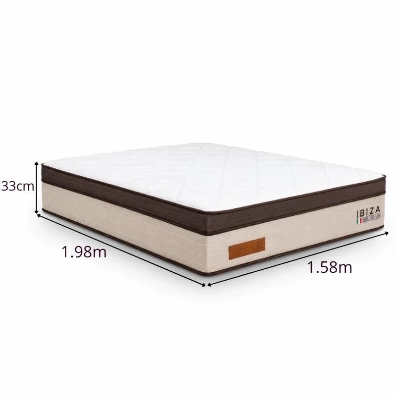 Colchão Queen Ibiza Molas Ensacadas - Bianchi + Base Box Baú Queen Bipartido Prime Confort Linhão Palha Blindado - Issacar 158x198x78 | Suporta até 400kg - Imagem 10