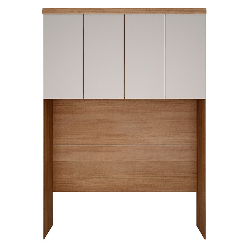 Modulado Aéreo Rizon Queen Cumaru/Fendi Fosco Larg. 1.67m 4 Portas 2 Prateleiras - Novo Horizonte