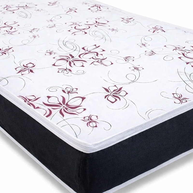Box Solteiro Korino Branca Ortobel + Colchão Solteiro Soffie Lotus 88x188x49 D20 Borda Preta Det. Vermelho - Nosso Sonho - Imagem 6
