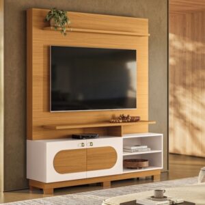 Home Theater Axis Larg. 1.60m Cinamomo/Off para TV's 60 Polegadas - HB Móveis