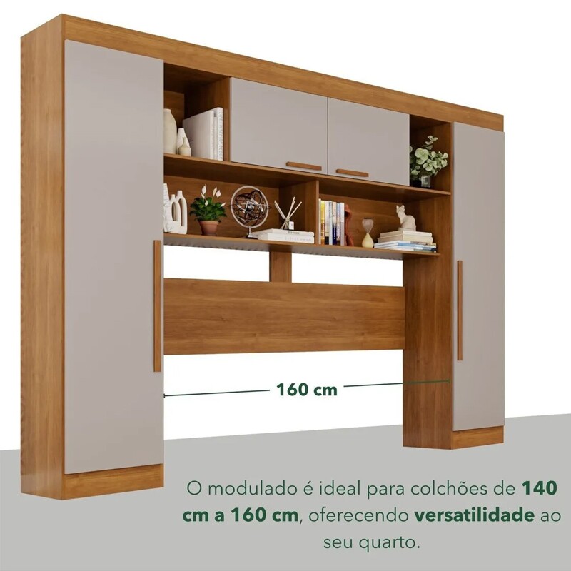 Modulado Apolo Premium Cinamomo/Off 4 Portas Larg. 2.40m - Sallêto - Imagem 7