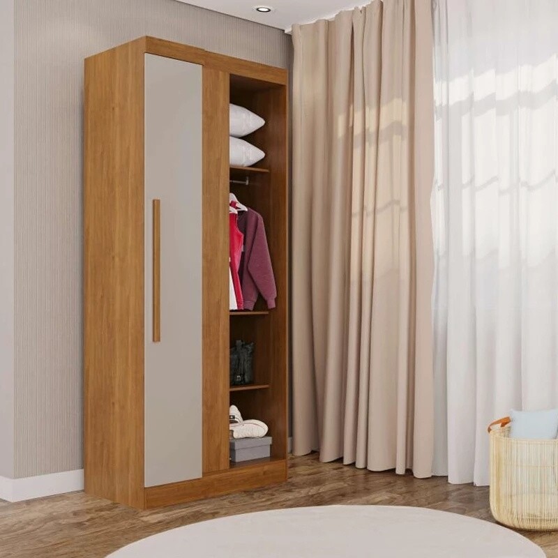 Modulado Apolo Premium + Modulado de Canto Fortaleza + Guarda-roupa Recife 6 Portas Cinamomo/Off - Sallêto - Imagem 8