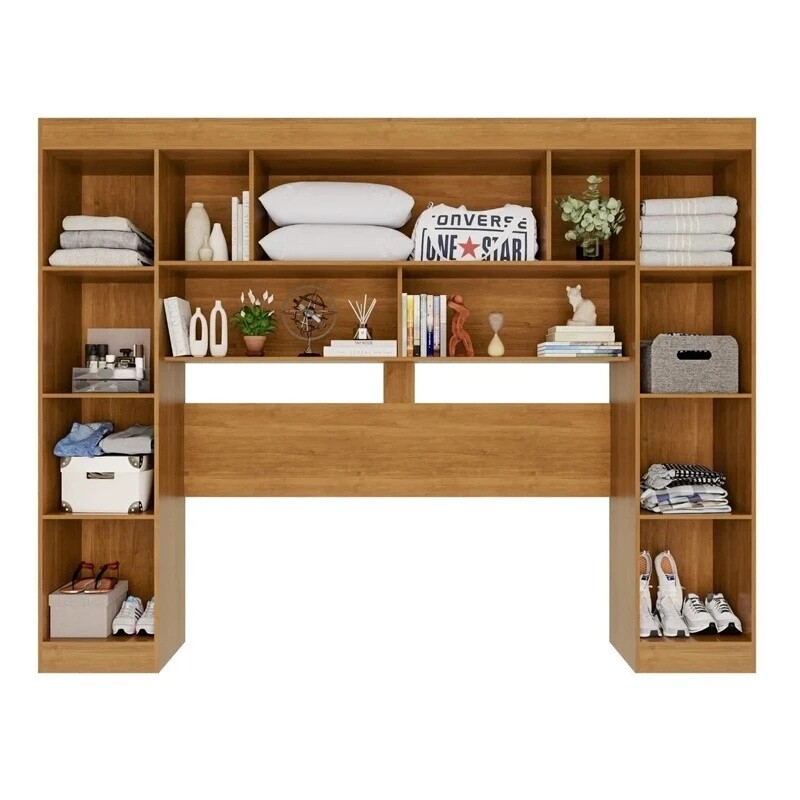 Modulado Apolo Premium + Modulado de Canto Fortaleza + Guarda-roupa Texas Premium 6 Portas Cinamomo/Off - Sallêto - Imagem 5