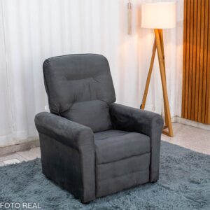 Poltrona Reclinável Clio MX-24 Veludo Chumbo 250
