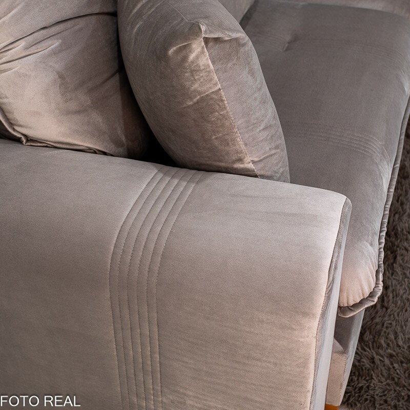 Sofá Retrátil Reclinável Ruah 2.90m Veludo Avelã 4052 - Molas Ensacadas - Imagem 16